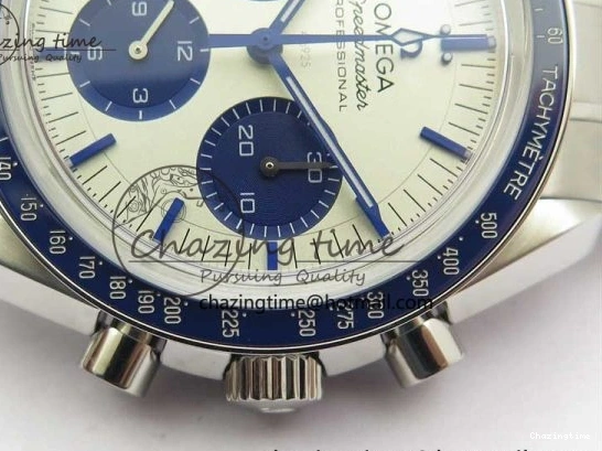 0211 Speedmaster SS Snoopy Apollo OMF Best Edition White Dial on SS Bracelet Venus EasyCare 7877